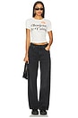 view 4 of 4 Bonjour Je T'aime Baby Tee in White