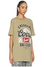 view 2 of 4 Coors Colorado Ski Club Oversized Tee in Camel Gold
