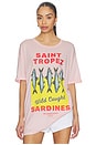 view 1 of 5 Saint Tropez Sardines Oversized Tee in Blush Pink