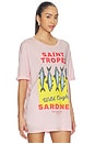 view 3 of 5 Saint Tropez Sardines Oversized Tee in Blush Pink