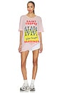 view 5 of 5 Saint Tropez Sardines Oversized Tee in Blush Pink