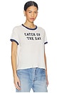 view 2 of 4 T-SHIRT RINGER CATCH OF THE DAY in Bone & Navy