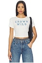 view 1 of 5 Grown Wild Denim Baby Tee in White