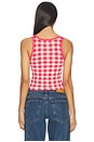view 3 of 4 DÉBARDEUR CÔTELÉ COWBOY COUNTRY DENIM in Red Gingham
