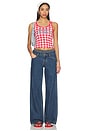 view 4 of 4 DÉBARDEUR CÔTELÉ COWBOY COUNTRY DENIM in Red Gingham