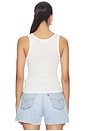 view 3 of 4 TOP DE PUNTO ACANALADO SIN MANGAS RIDE A MAMACITA in White