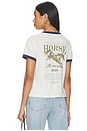 view 1 of 5 CAMISETA YEAR OF THE HORSE PERFECT RINGER in Bone & Navy Snow
