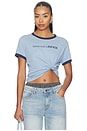 view 1 of 4 CAMISETA MOMMA NEEDS A BEER PERFECT RINGER in Chambray & Navy Snow