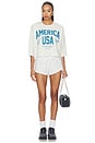 view 4 of 4 CAMISETA WELCOME TO AMERICA CROP in Pebble Heather