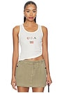 view 1 of 4 CAMISETA TIRANTES LIL USA FLAG in White