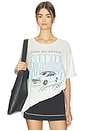 view 1 of 4 King Of Speed America Racing Oversized Tee in Pebble Heather