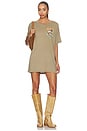 view 4 of 4 T-SHIRT RED WHITE AND MALIBU OVERSIZED in Camel Gold