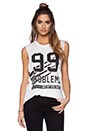 view 1 of 3 T-SHIRT SANS MANCHES 99 PROBLEMS in White