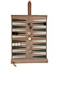 view 1 of 3 Tulum Travel Backgammon Board in Green, White, & Beige