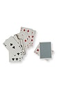 view 4 of 5 The Palmilla Leather Playing Card Set in Beige & Green