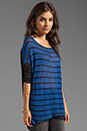 view 2 of 5 Stripe Sweater en Cobalt Blue/Black in Cobalt Blue & Black