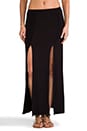 view 1 of 6 Front Slit Maxi Skirt in Black