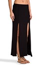 view 2 of 6 Front Slit Maxi Skirt in Black