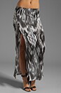 view 1 of 7 High Slit Maxi Skirt in Water Print Ikat