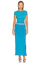 view 4 of 4 Vana Skirt in Electric Turquoise