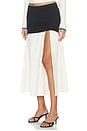 view 3 of 6 JUPE MIDI MARI in Black & Off White