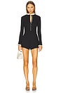 view 1 of 3 Tamar Romper in Black & Off-white