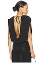 view 3 of 4 Bobi Draped Shell Top in Black