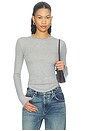 view 1 of 4 TOP MANGA LARGA SIMON  in Heather Grey