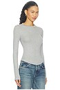view 2 of 4 TOP MANGA LARGA SIMON  in Heather Grey