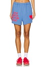 view 1 of 6 Let Love Guide You Sweatshort in Blue