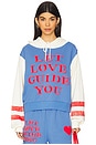 view 1 of 5 SWEAT À CAPUCHE LET LOVE GUIDE YOU in Blue