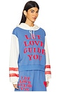 view 2 of 5 SWEAT À CAPUCHE LET LOVE GUIDE YOU in Blue