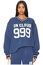 view 1 of 5 On Cloud Nine V Neck Sweatshirt in Blue