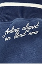 view 5 of 5 On Cloud Nine V Neck Sweatshirt in Blue