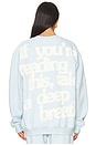 view 3 of 5 Take A Deep Breath Crewneck in Blue