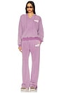 view 5 of 6 You Deserve Flowers Fitted Hoodie in Vintage Purple