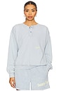 view 2 of 6 Sunny Days Are Coming Henley Sweatshirt in Blue