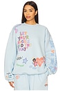view 1 of 5 Angels All Around Sweatshirt in Blue