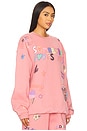 view 2 of 5 Somebody Loves You Sweatshirt in Pink