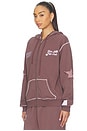 view 5 of 7 X Bella Hadid On Your Way Back To Yourself Zip-up Hoodie in Peppercorn