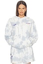 view 2 of 5 How Are You Really? Hoodie in Blue & White