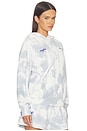 view 3 of 5 How Are You Really? Hoodie in Blue & White