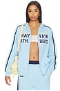 view 1 of 5 Mayfair Athletic Dept. Zip Up Hoodie in Light Blue