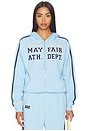 view 2 of 5 Mayfair Athletic Dept. Zip Up Hoodie in Light Blue