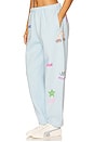 view 3 of 6 Angels All Around Sweatpant in Blue