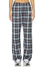 view 1 of 6 On Cloud Nine Wide Leg Plaid Pants in Brown & Blue Plaid