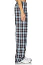 view 2 of 6 On Cloud Nine Wide Leg Plaid Pants in Brown & Blue Plaid