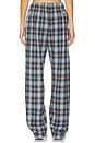 view 4 of 6 On Cloud Nine Wide Leg Plaid Pants in Brown & Blue Plaid