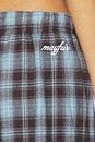 view 6 of 6 On Cloud Nine Wide Leg Plaid Pants in Brown & Blue Plaid