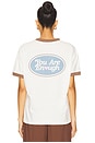 view 4 of 6 You Are Enough Fitted Tee in White